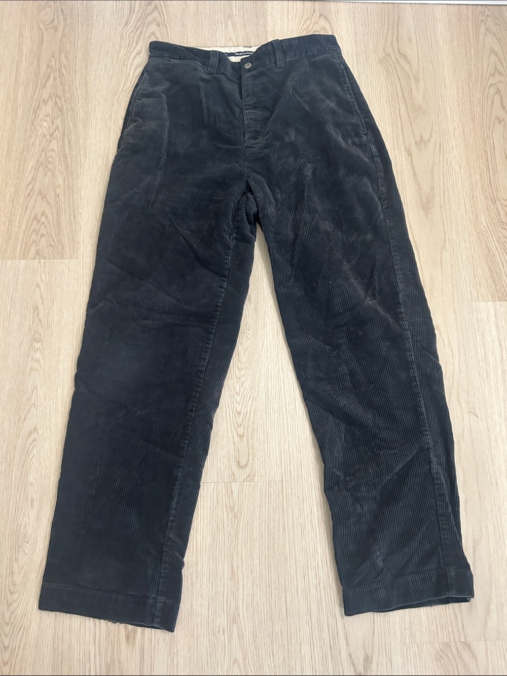 Classic Men's Polo Ralph Lauren navy blue Corduroy Pants size 33 x 32